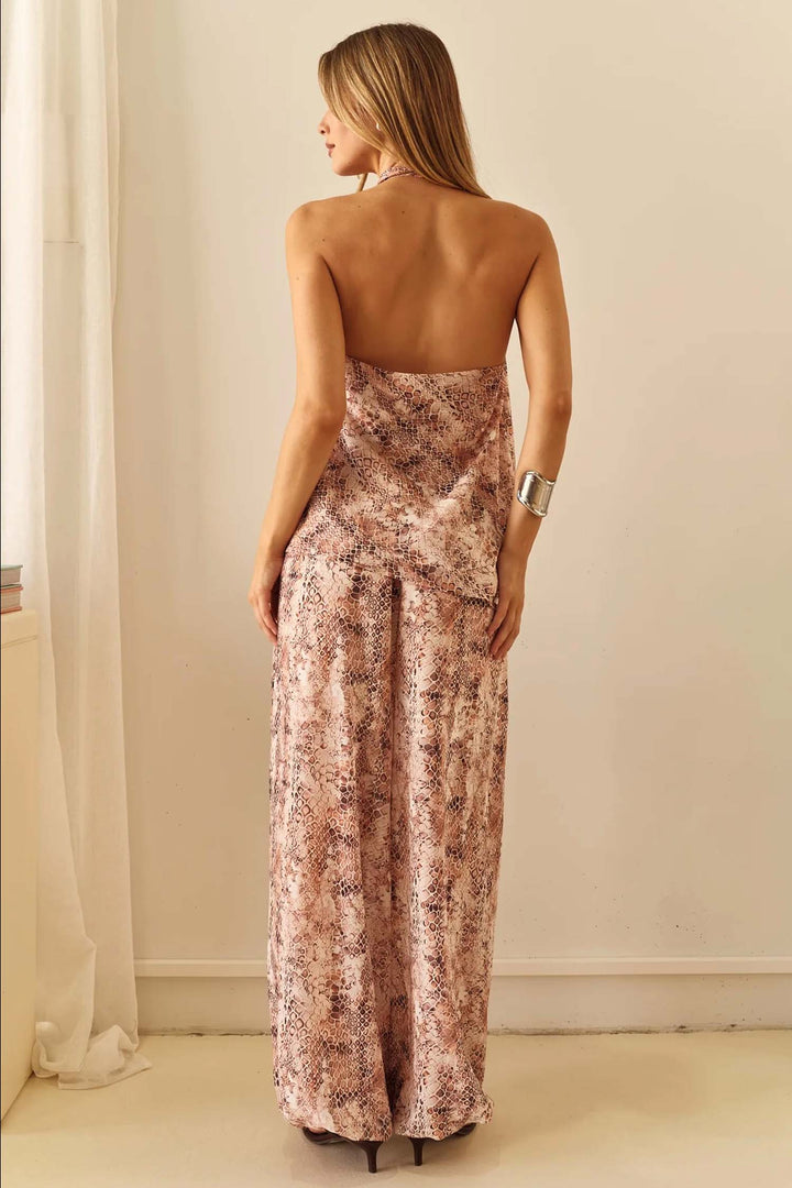 Joel Halter Top in Snake