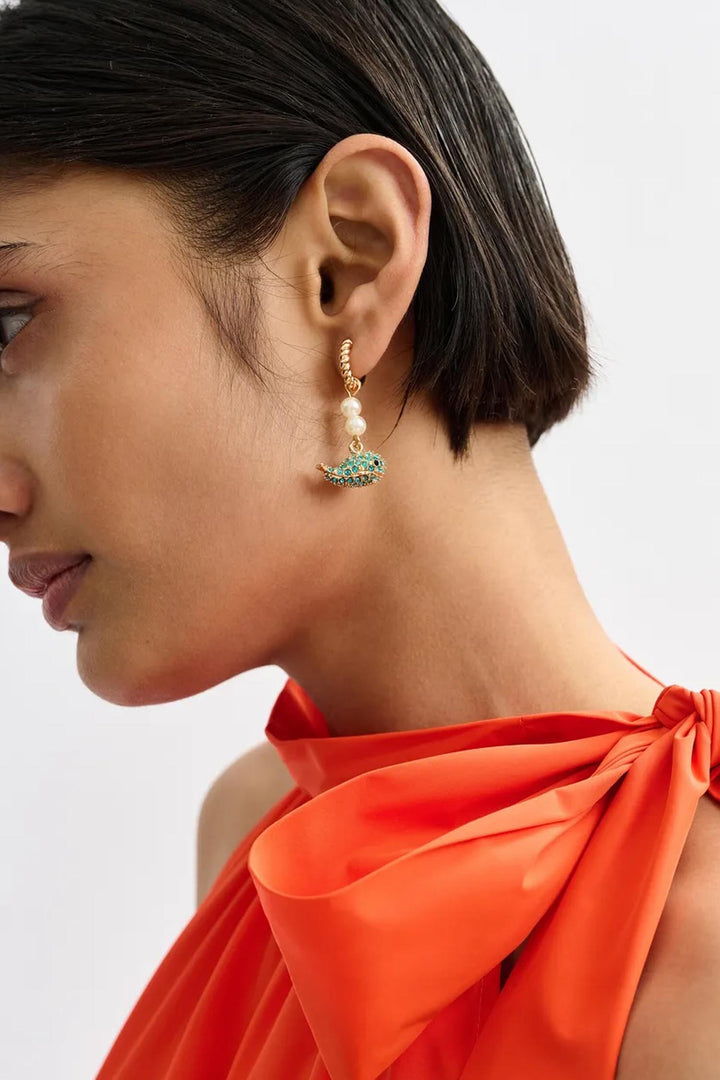 Jolan Hoop Earrings - Whale + Strawberry