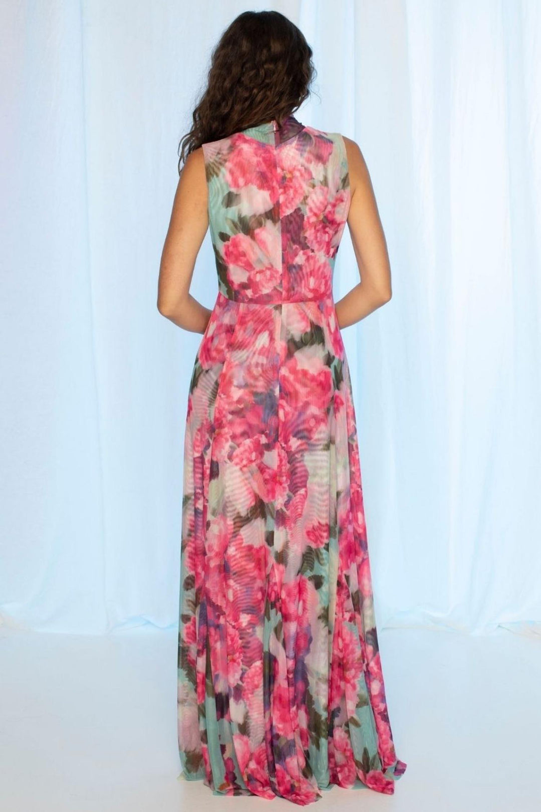 Joyce Mesh Maxi Dress in Bloom Shadows