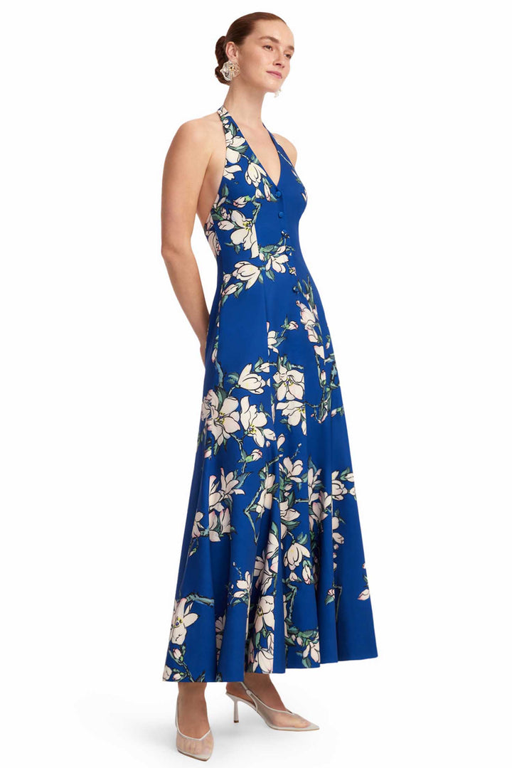Juliette Halterneck Maxi Dress in Midnight Magnolia