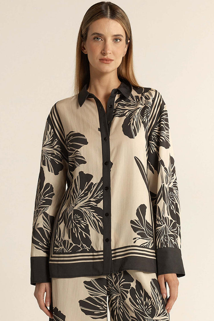 June Collared Shirt in Shadow