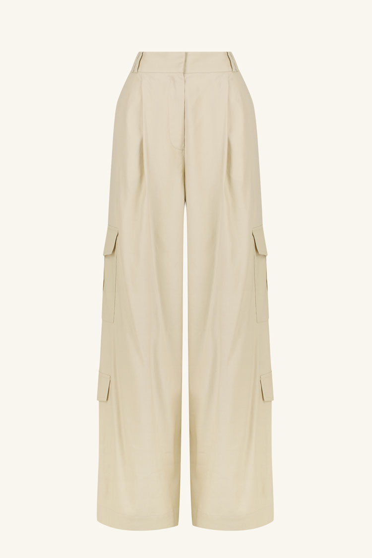 Kasbah Slouch Cargo Pant in Oyster