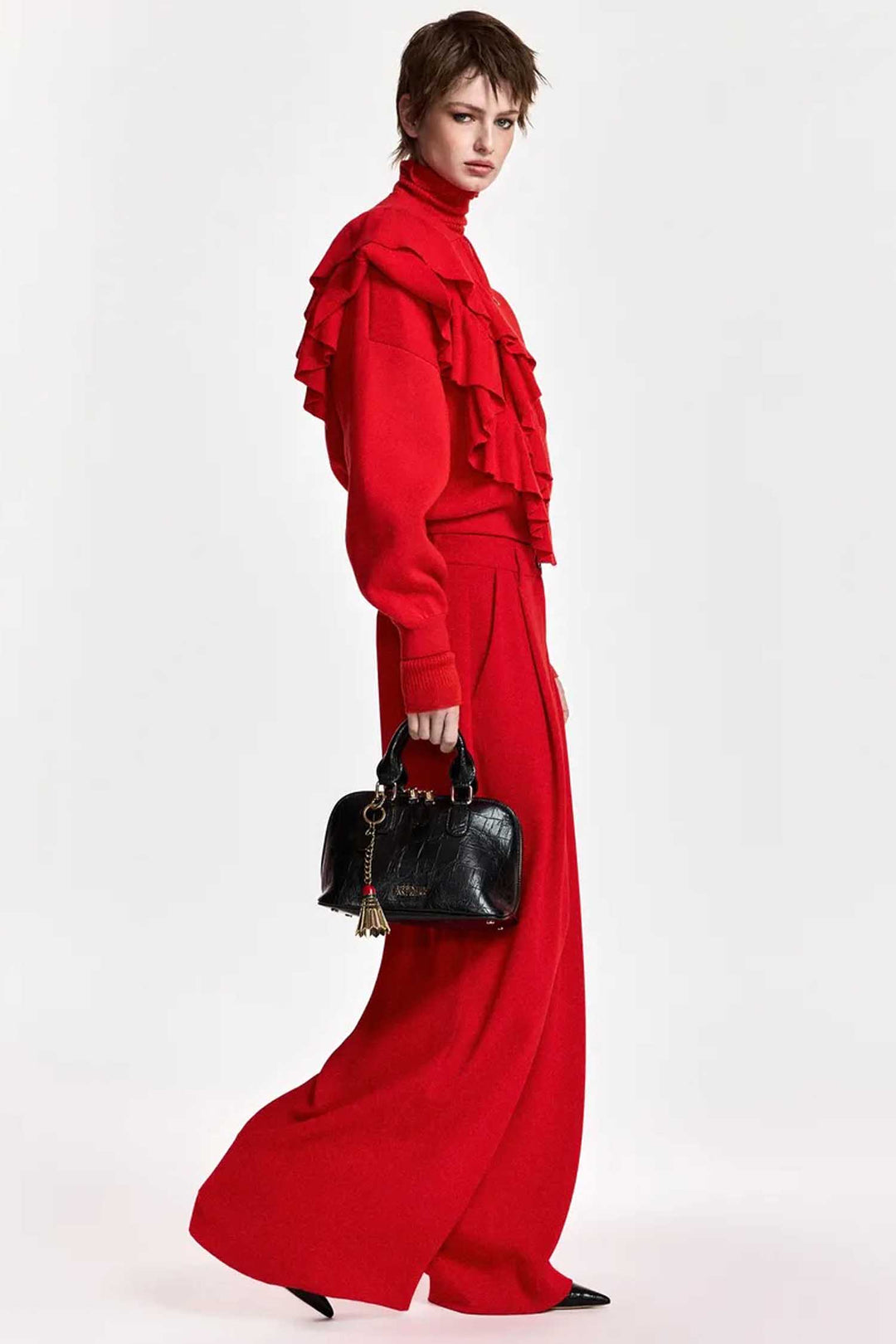 Kelsea Wide Leg Pants in Firestarter