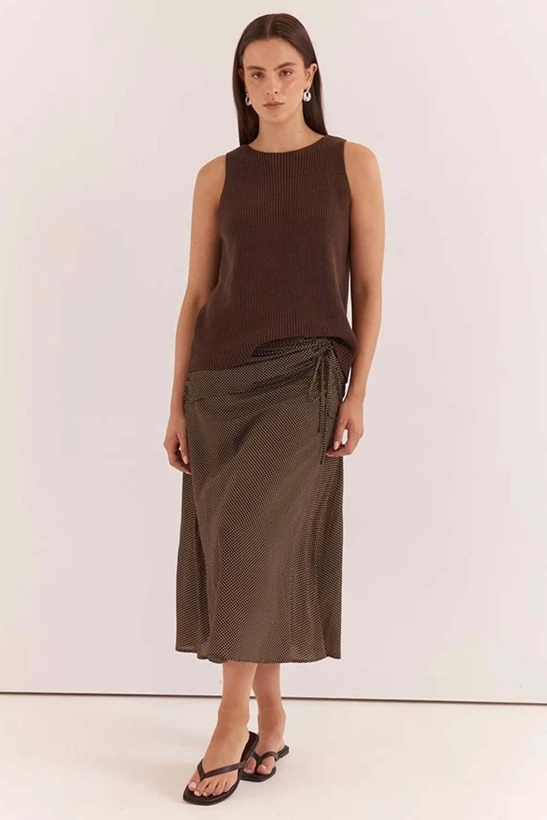 Kiani Knit Tank in Chocolate