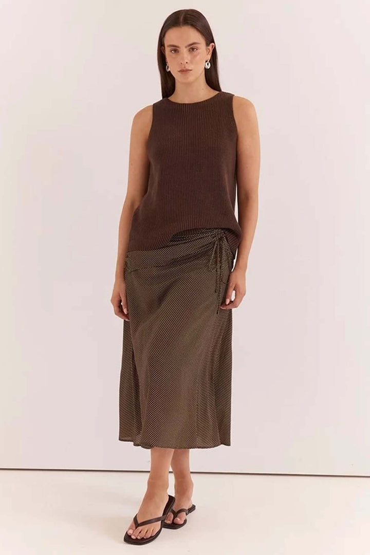 Kiani Knit Tank in Chocolate