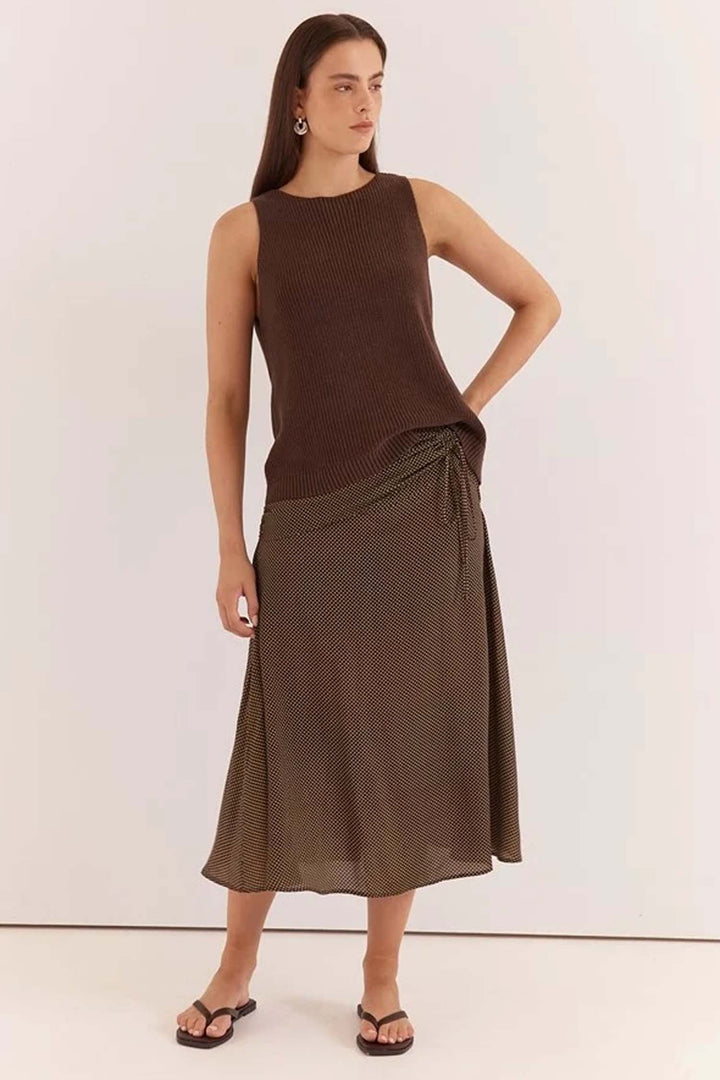 Kiani Knit Tank in Chocolate