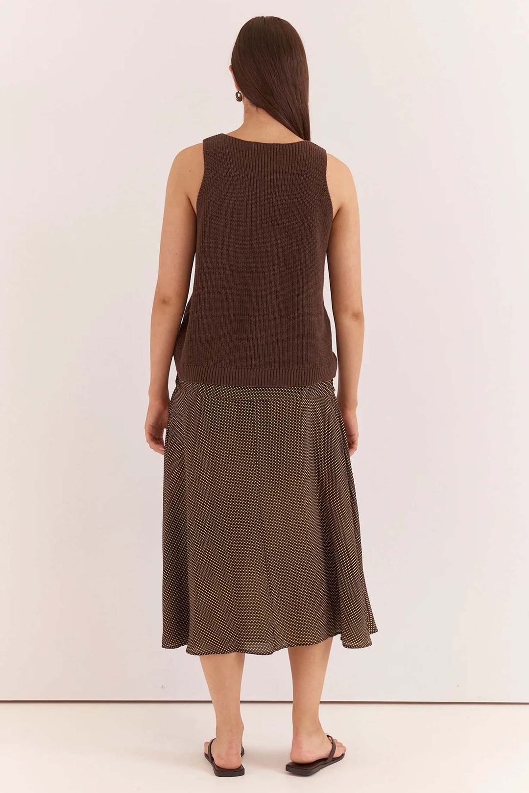 Kiani Knit Tank in Chocolate