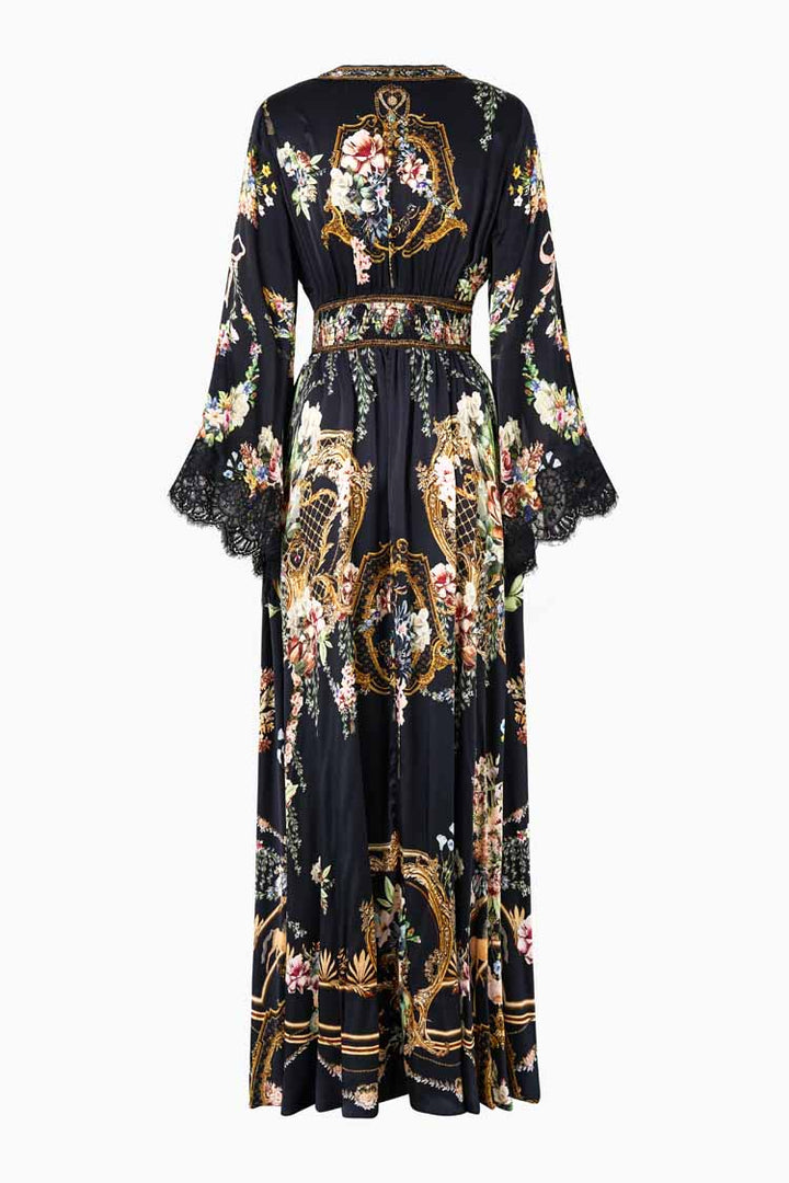 Kimono Sleeve Dress with Shirring Detail in Noble Endeavours