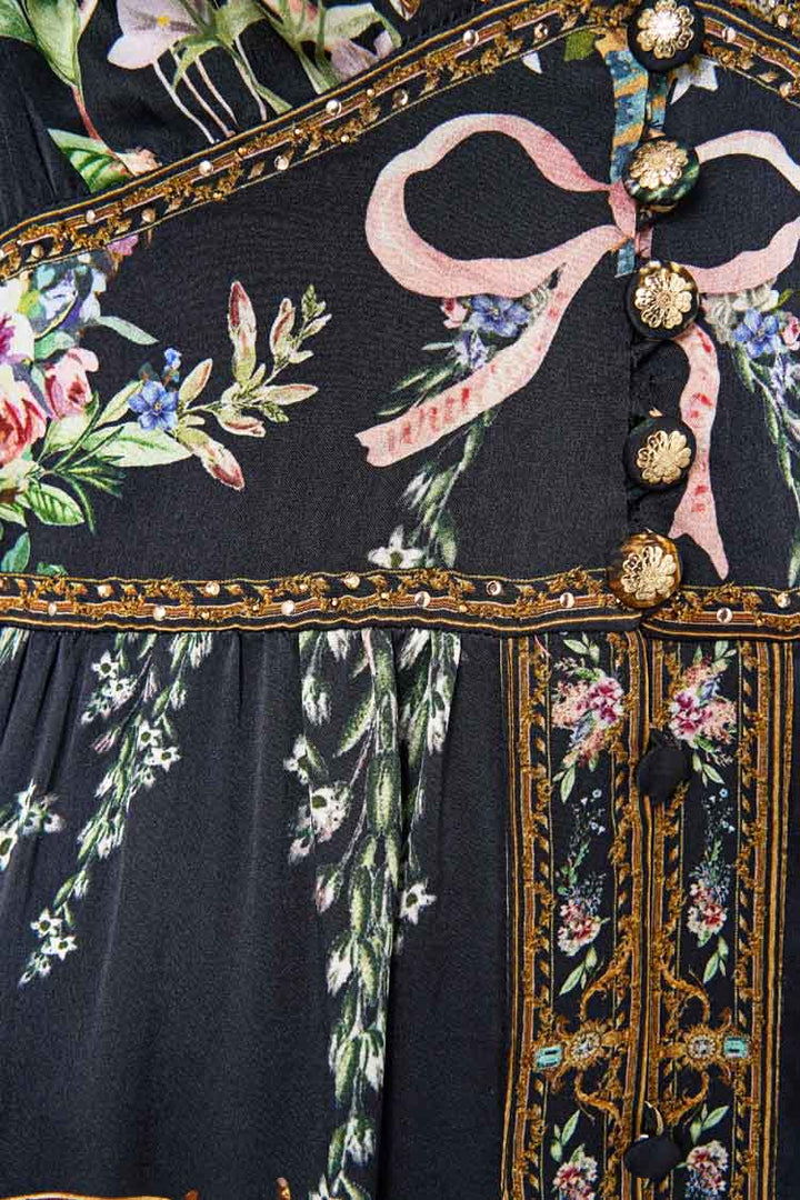 Kimono Sleeve Dress with Shirring Detail in Noble Endeavours