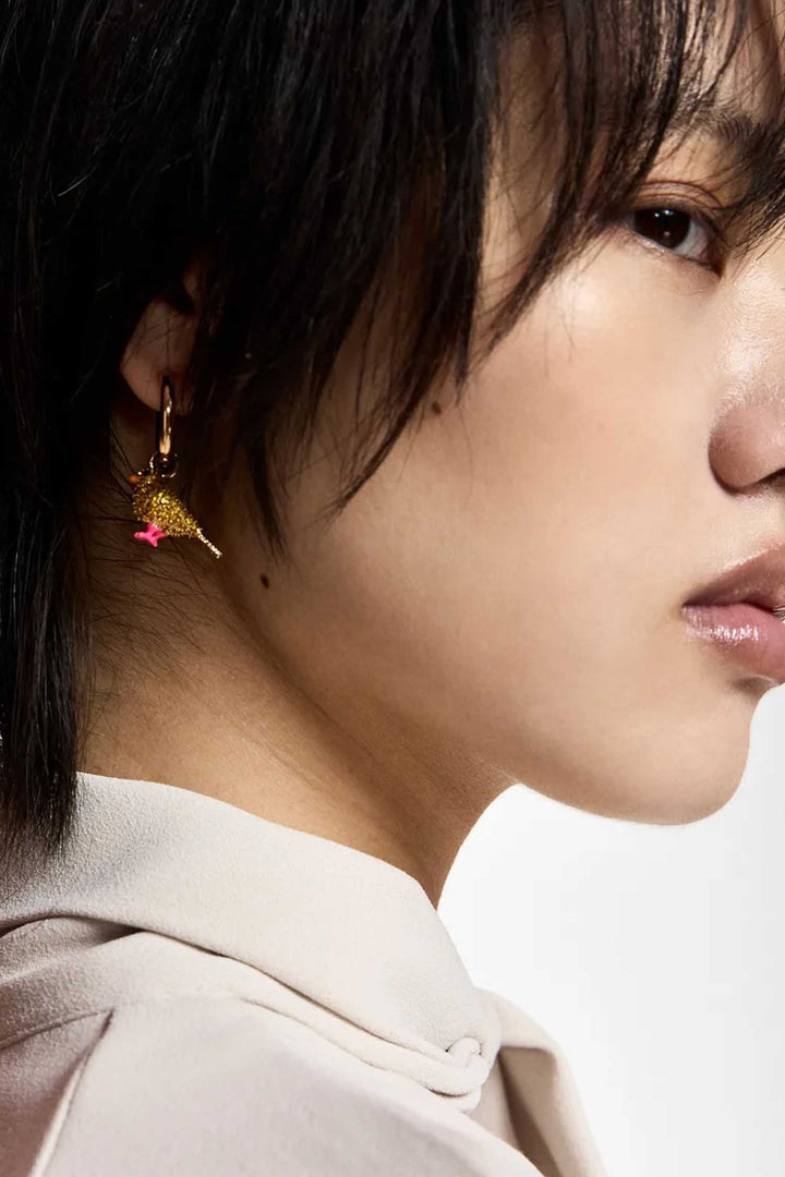 Kirl Hoop Earrings -  Bird + Lipstick