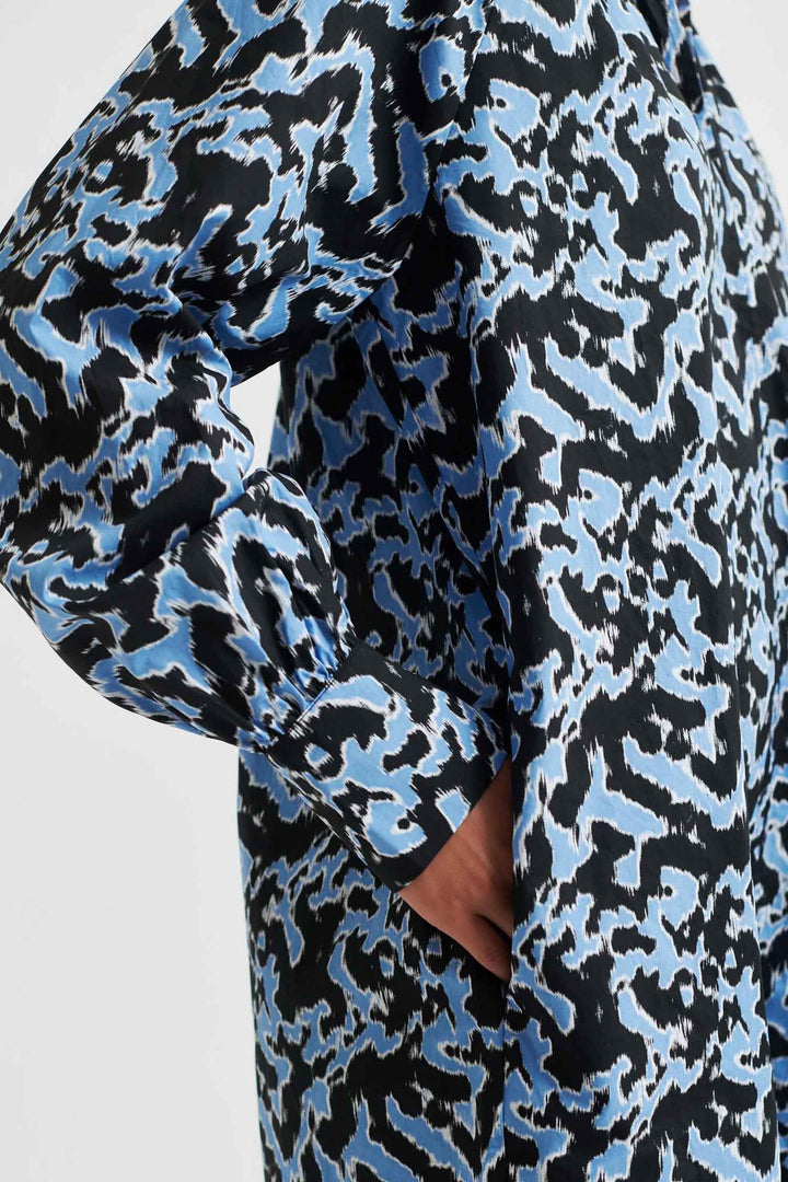 Klara Printed Dress in Marina