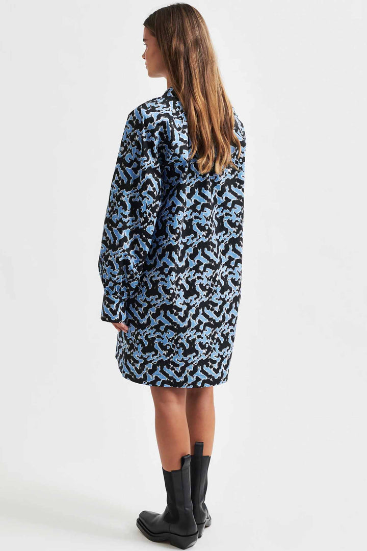 Klara Printed Dress in Marina