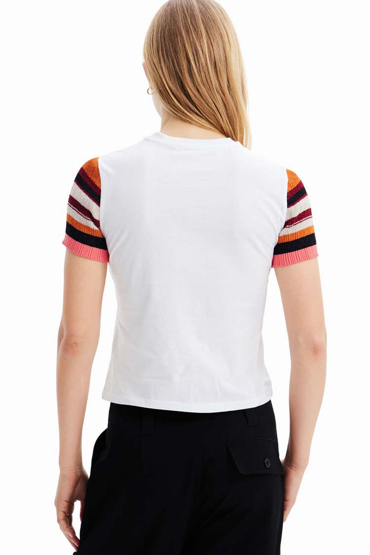 Knit Sleeves Painted T-shirt