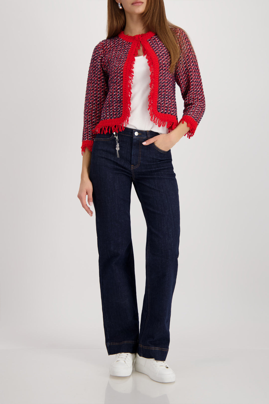 Knitted Cardigan in Marine