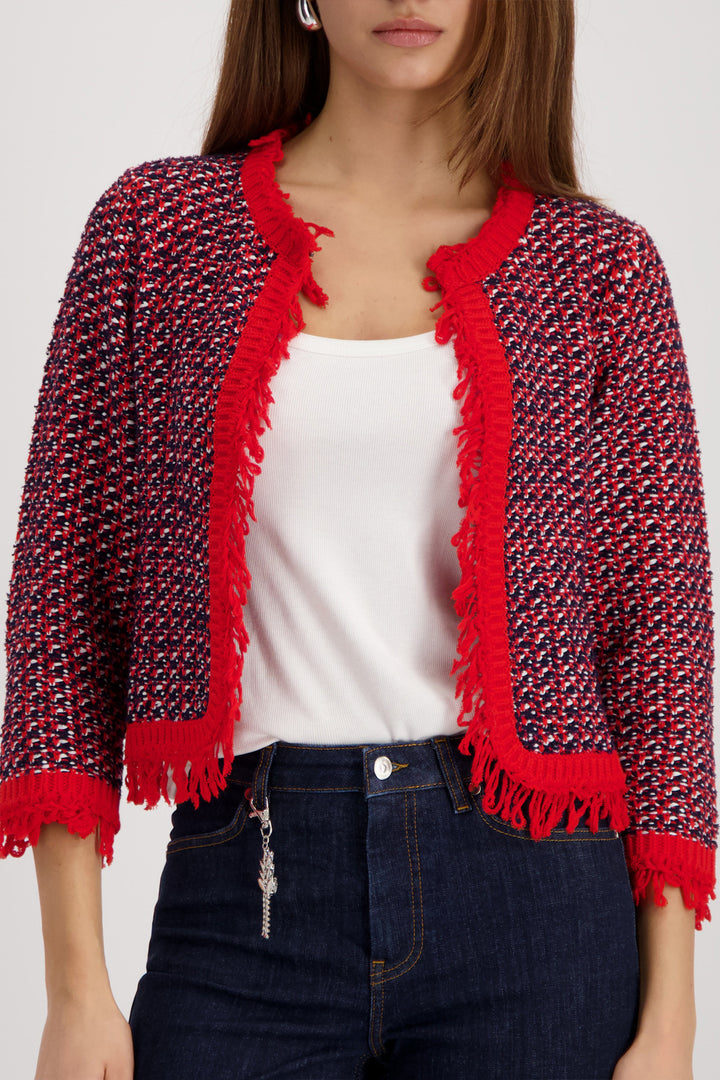 Knitted Cardigan in Marine