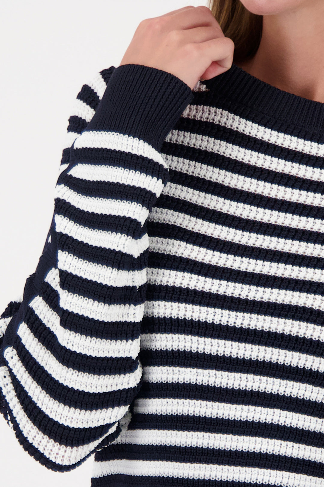 Knitted Sweater in Marine Stripe