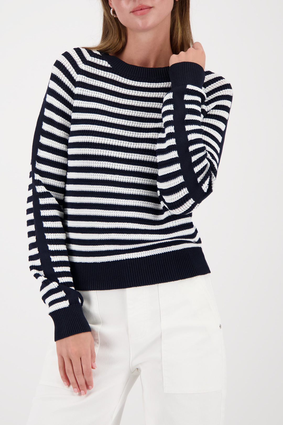 Knitted Sweater in Marine Stripe