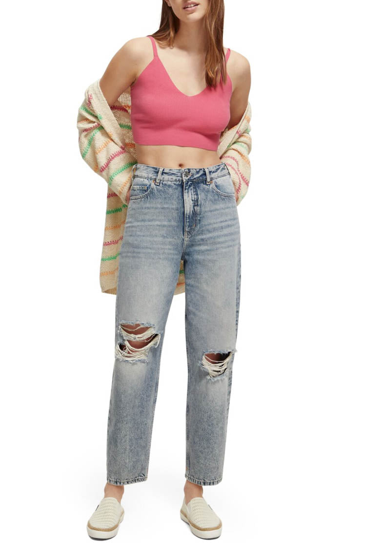 Knitted Bra Top in Pink Punch | FINAL SALE
