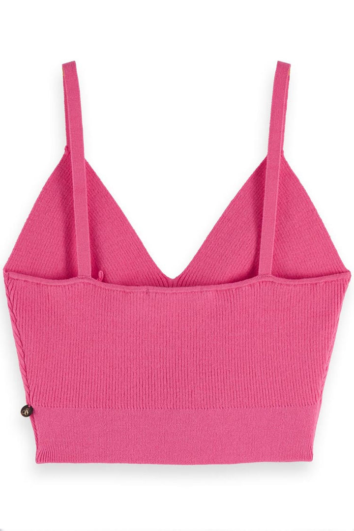 Knitted Bra Top in Pink Punch