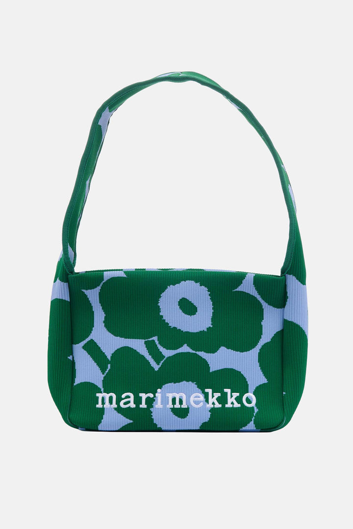Unikko Knitted Shoulderbag in Dark Green/Blue