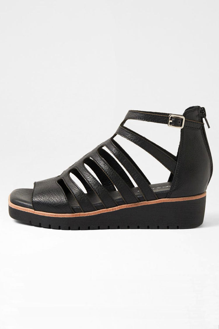 Kodzo Black Leather Sandals