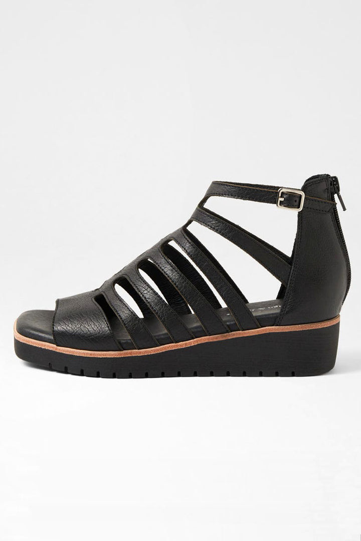 Kodzo Black Leather Sandals
