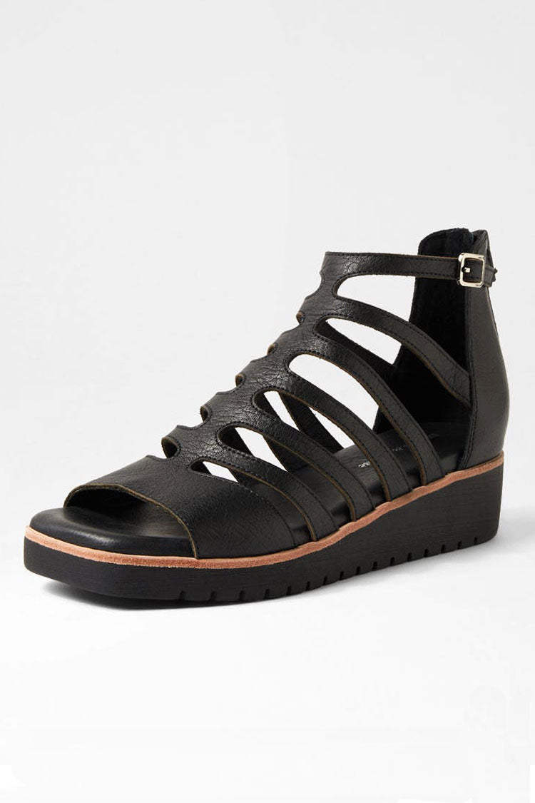 Kodzo Black Leather Sandals