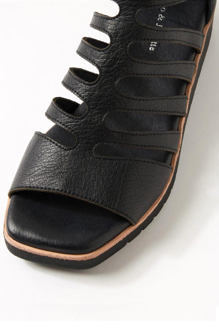 Kodzo Black Leather Sandals