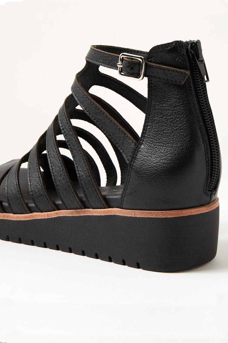 Kodzo Black Leather Sandals