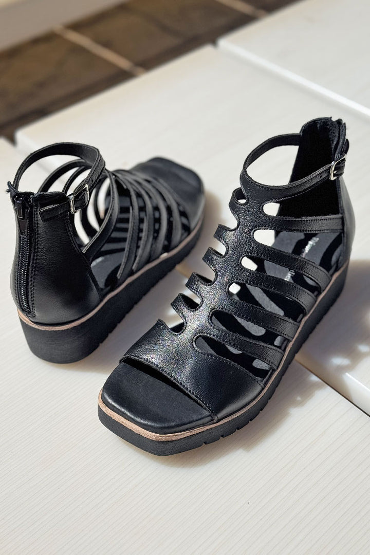 Kodzo Black Leather Sandals