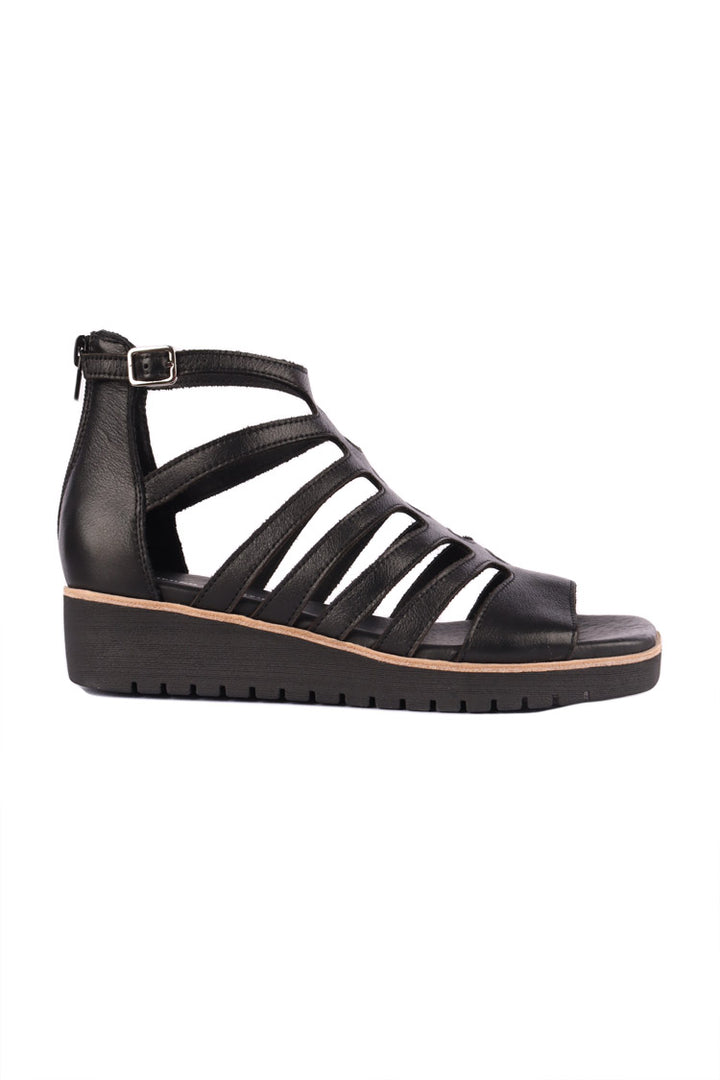 Kodzo Black Leather Sandals