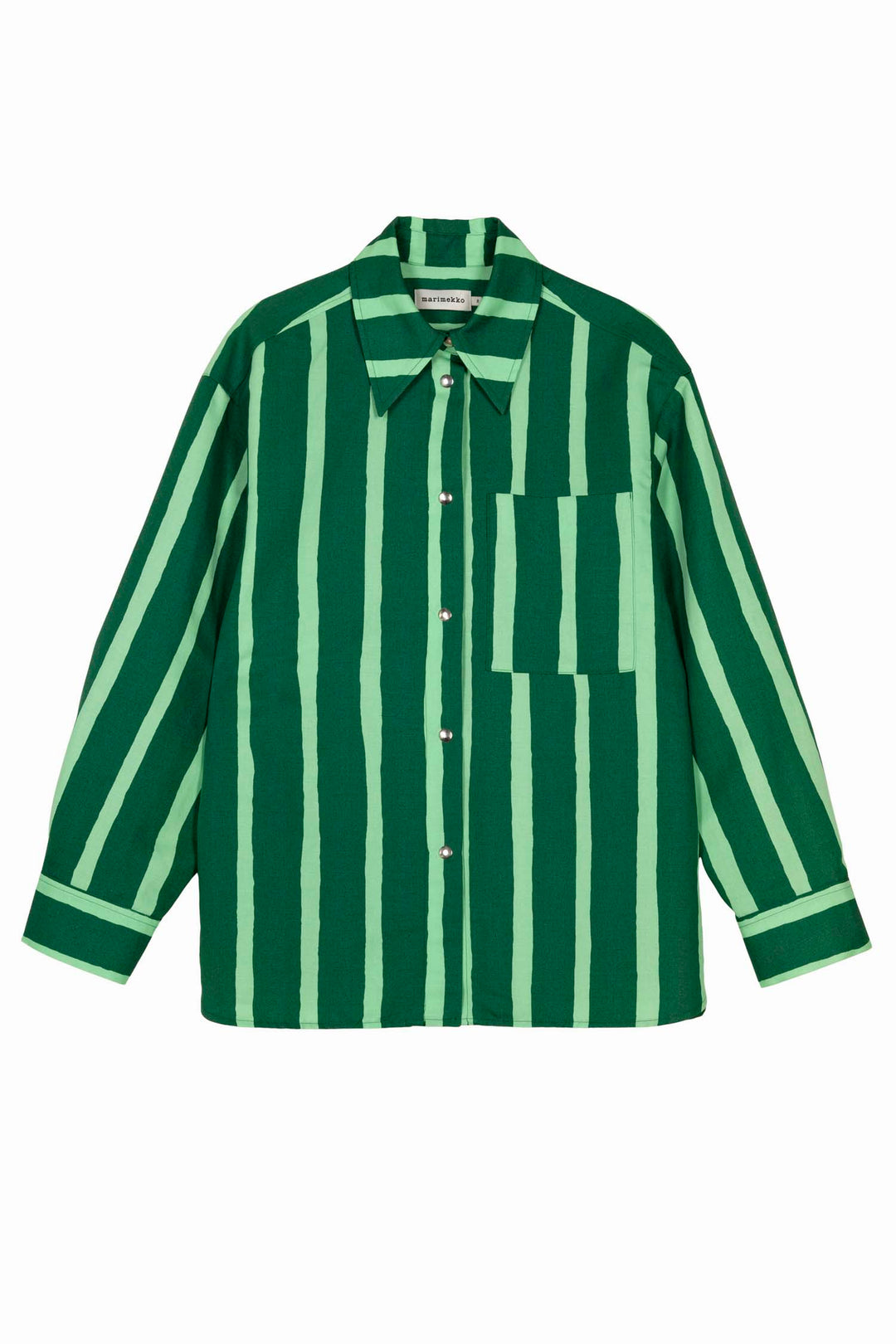 Kokoelma Piccolo Shirt in Green/Light Green Stripe