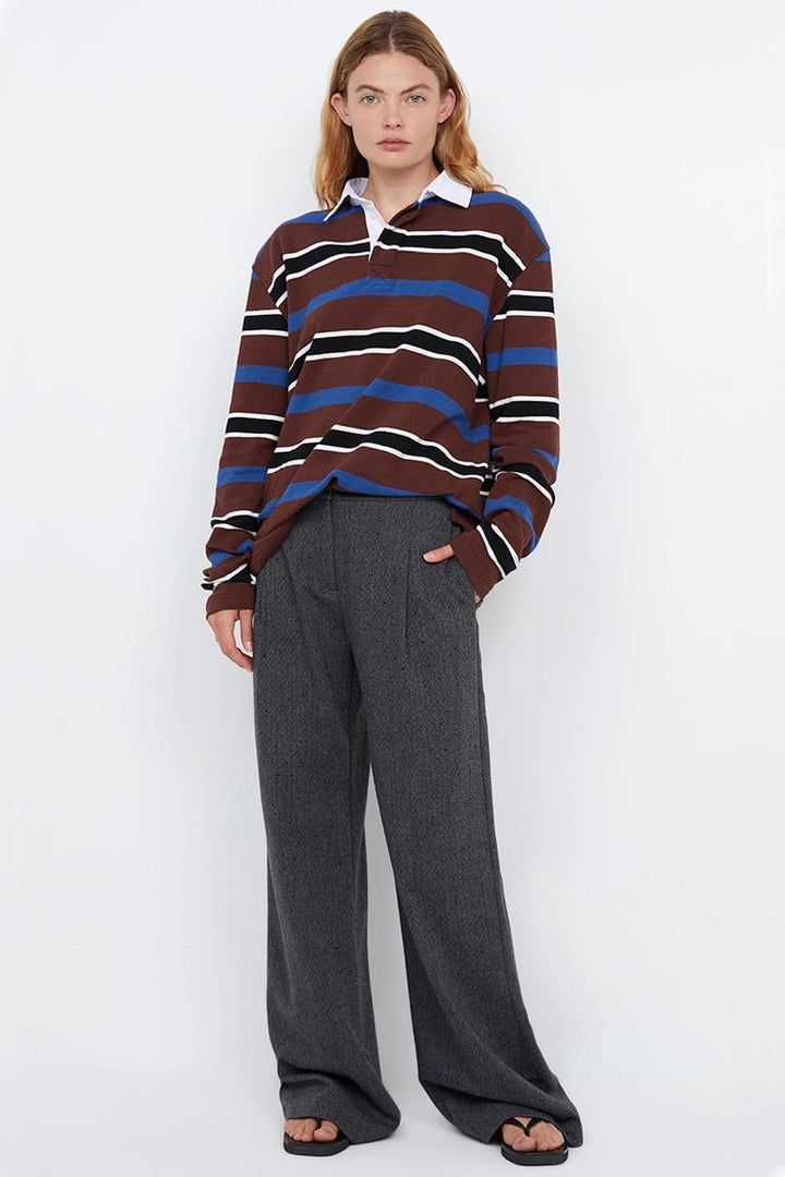 Kylo Jersey in Plum Indigo Stripe