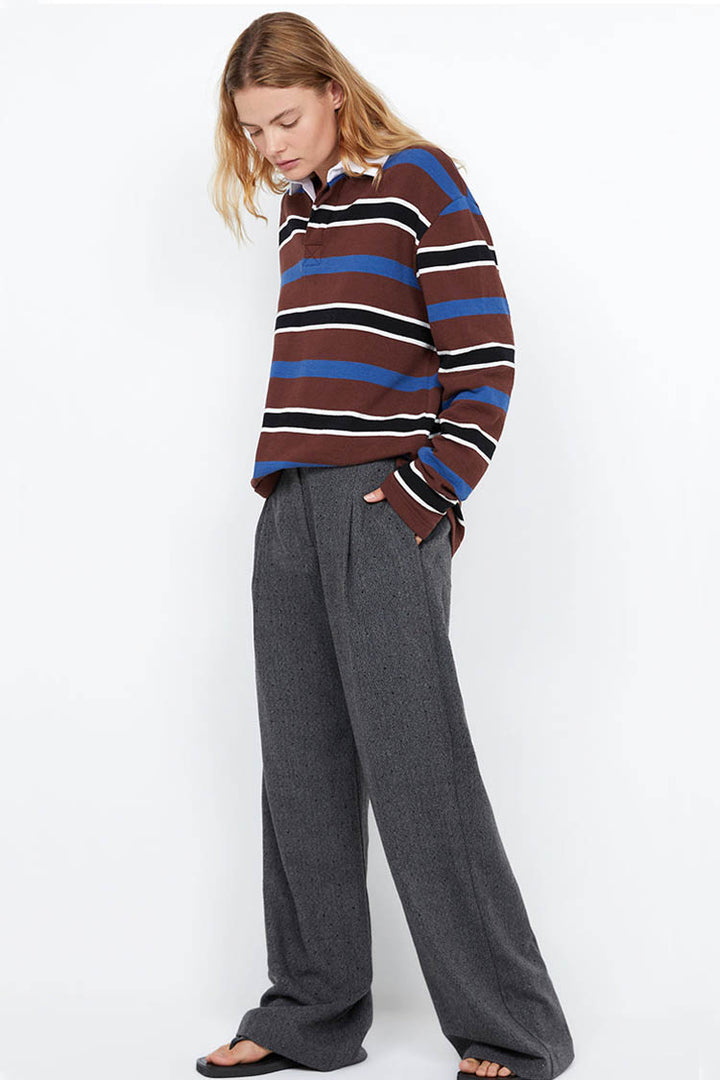 Kylo Jersey in Plum Indigo Stripe