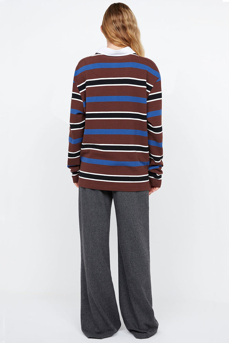 Kylo Jersey in Plum Indigo Stripe