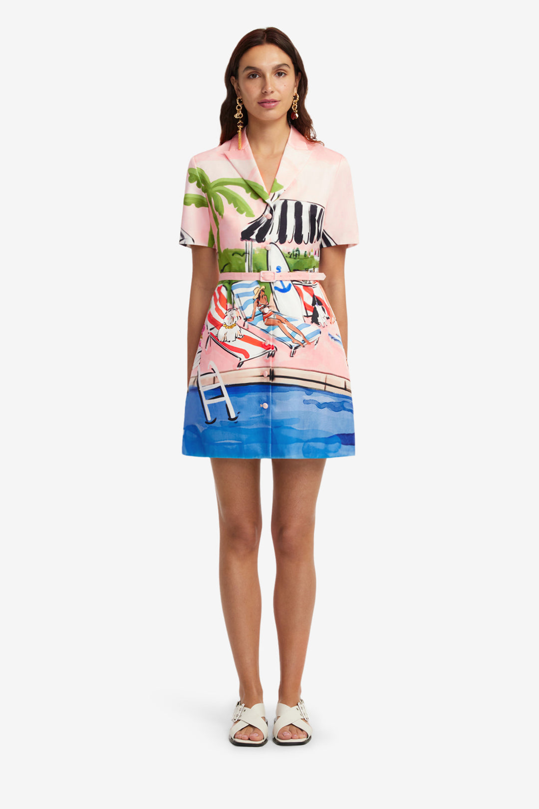 Brigitte Mini Dress in Riviera Print