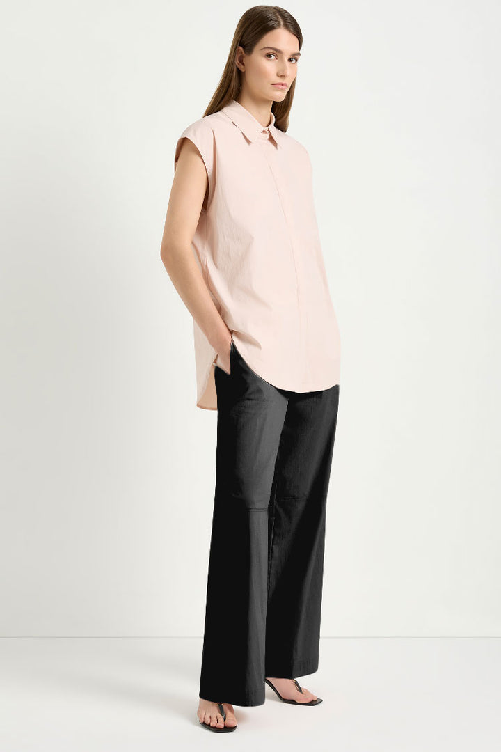 Long Slice Pant in Black