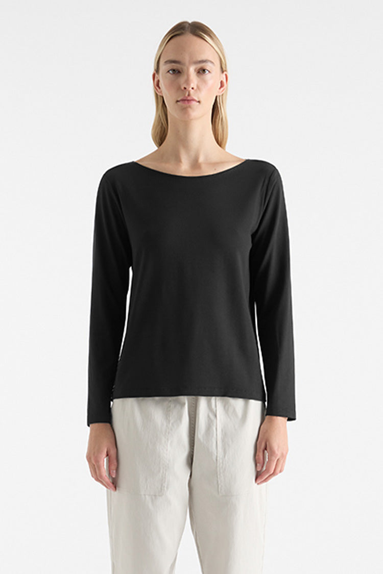 LS Relaxed Boatneck in Black