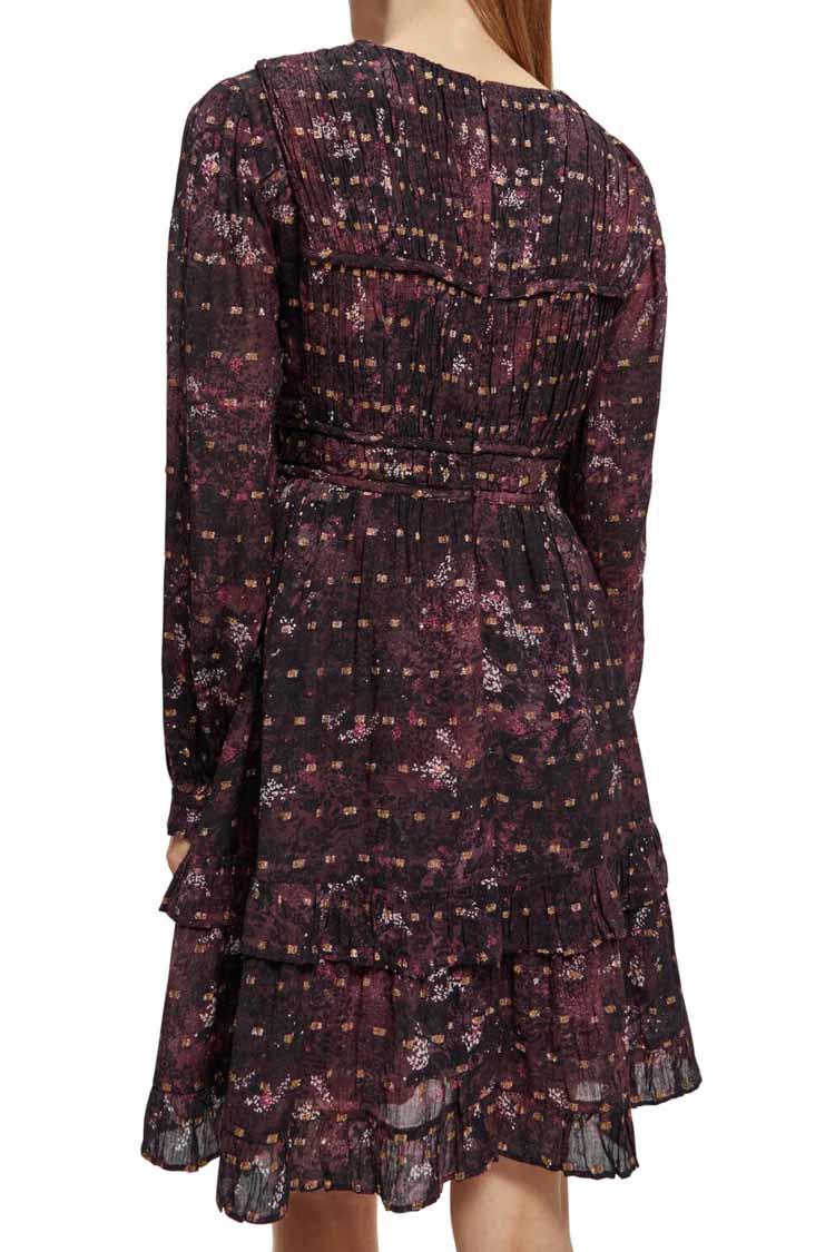 LS Lurex Jacquard Ruffle Dress | FINAL SALE