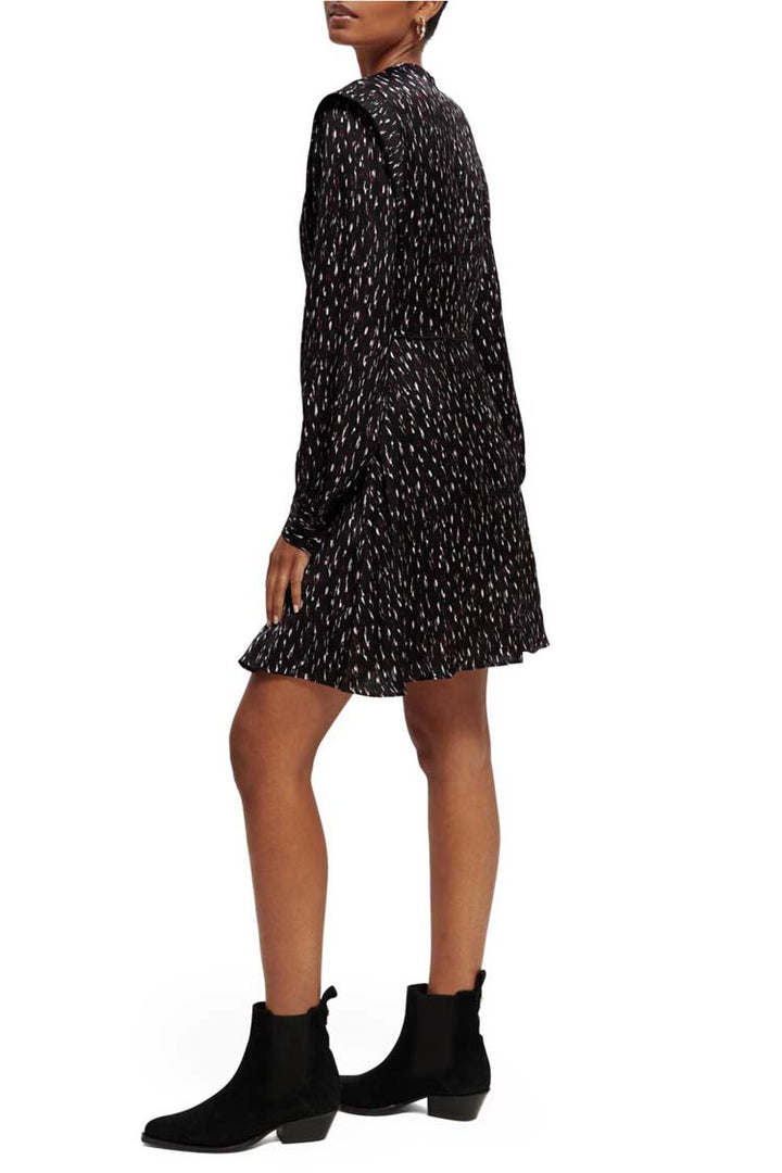 LS Structured Printed Mini Dress