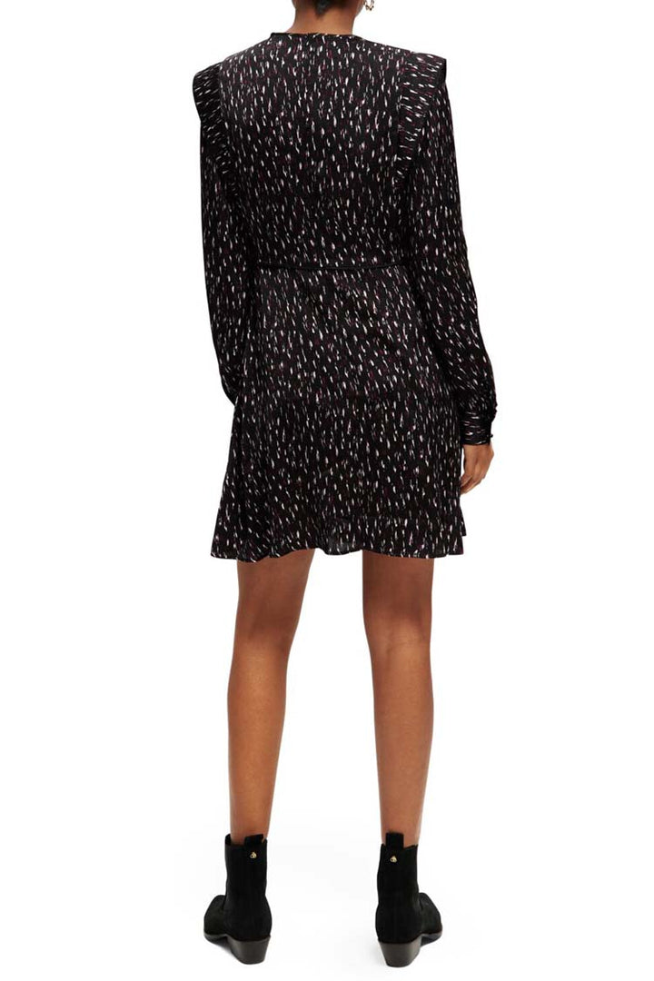 LS Structured Printed Mini Dress