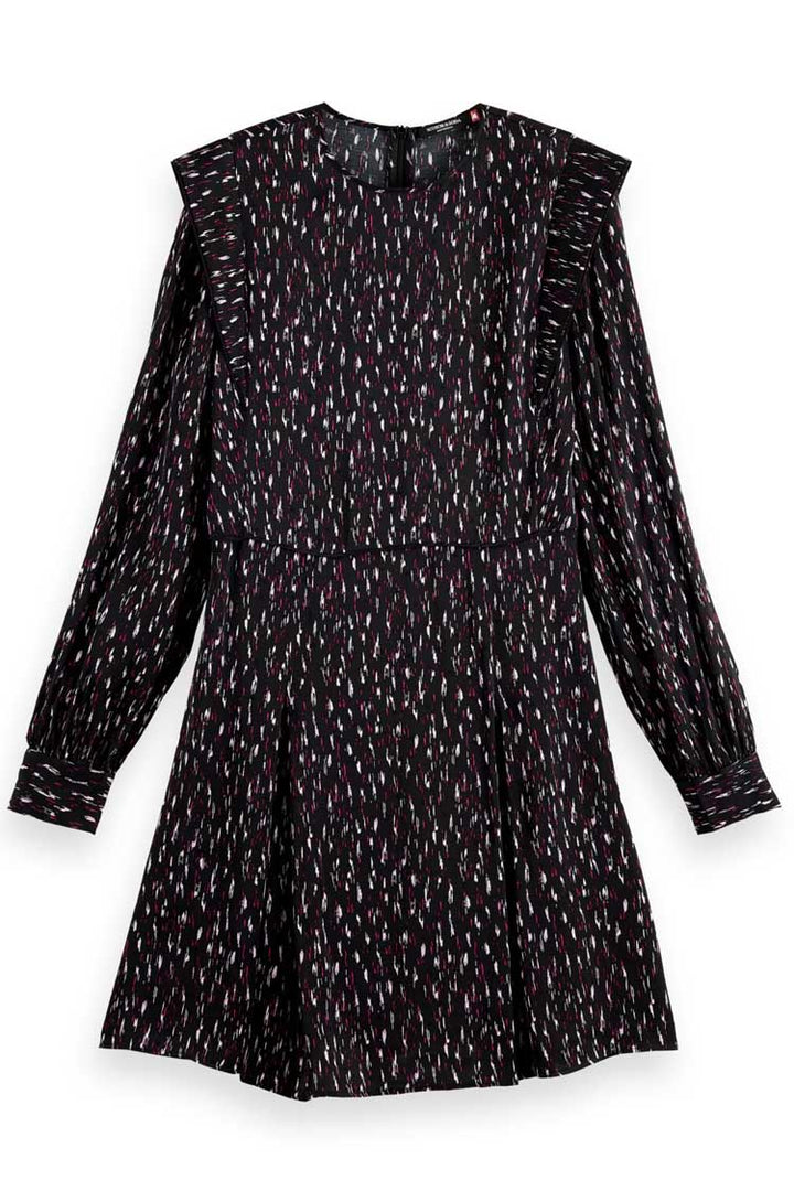 LS Structured Printed Mini Dress