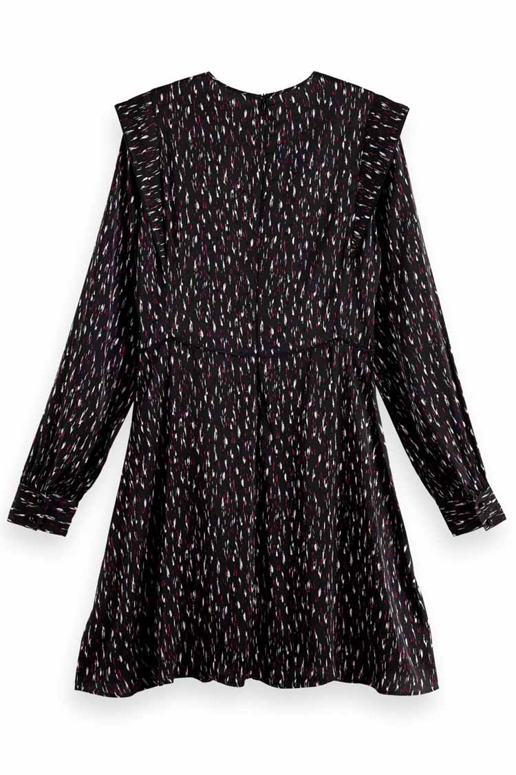 LS Structured Printed Mini Dress
