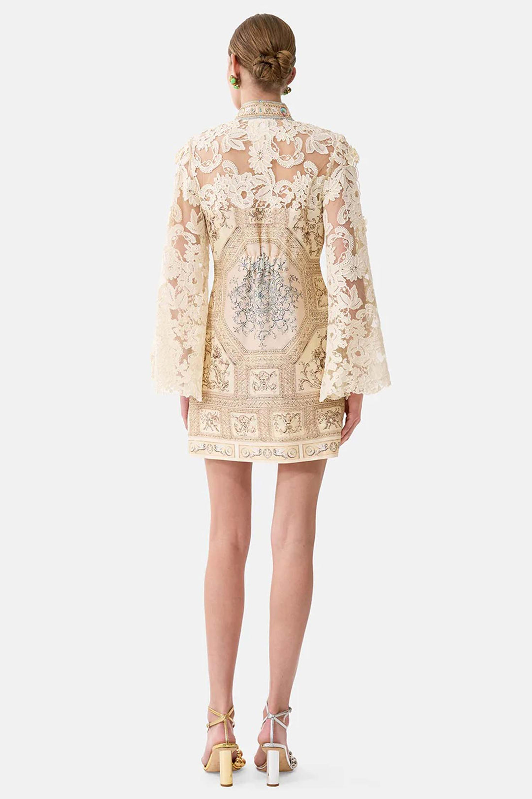 Lace Sleeve Mini Shift Dress in A Beloved Boudoir