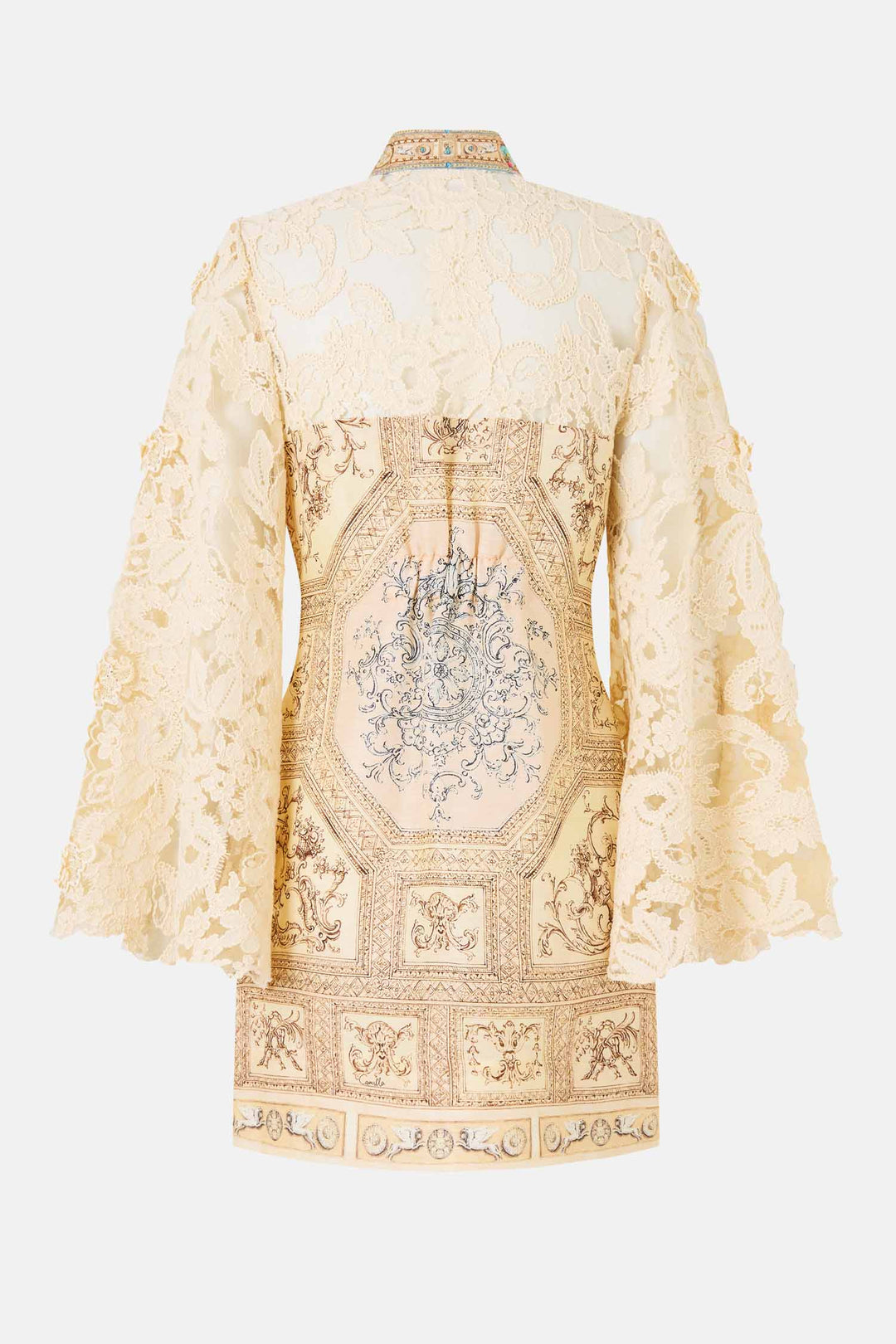 Lace Sleeve Mini Shift Dress in A Beloved Boudoir