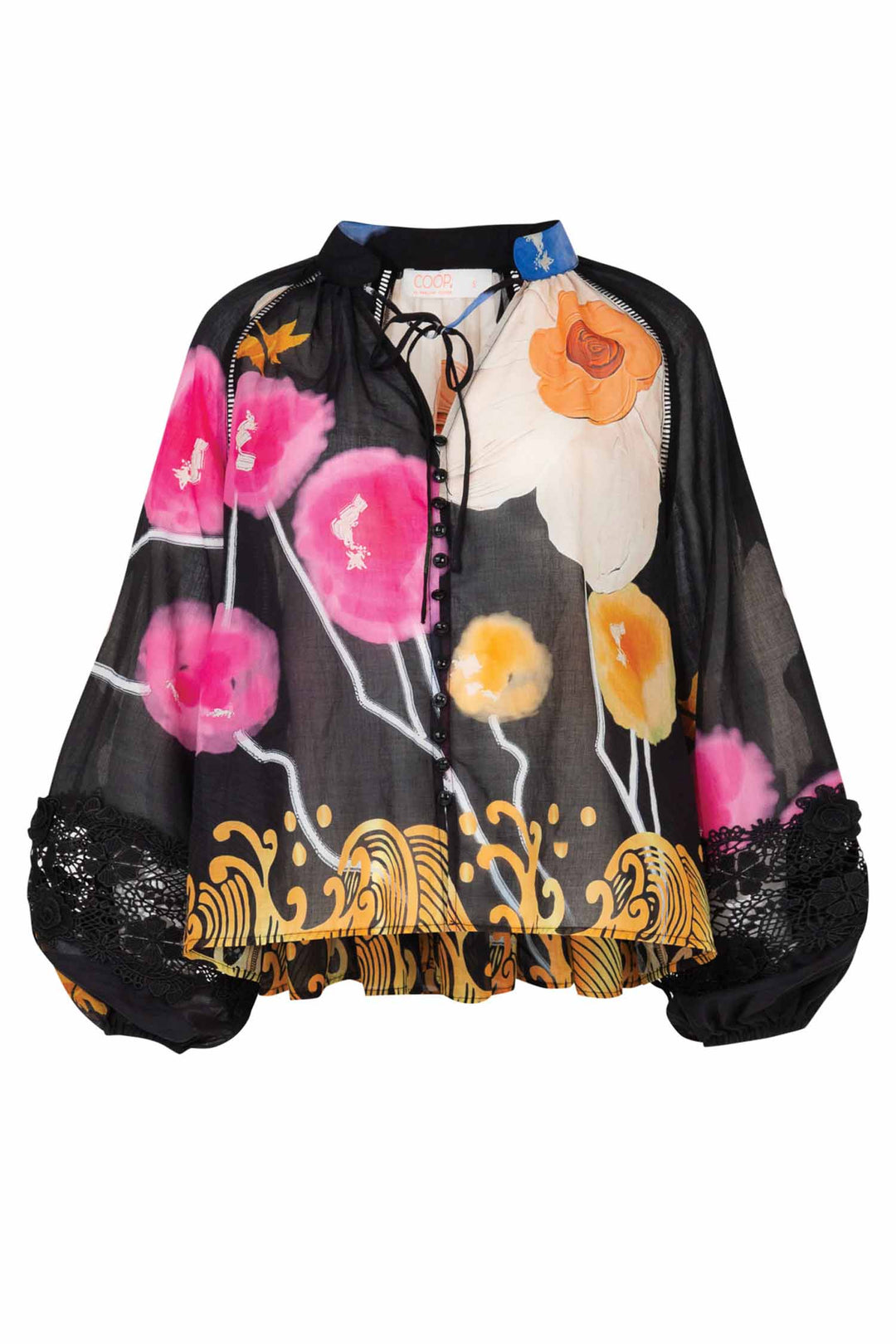 Lace To The Top Blouse in Ready To Bloom