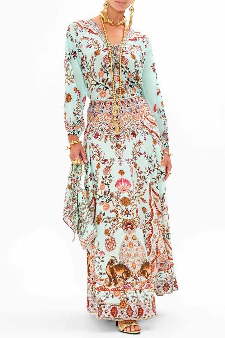 Lace Up Blouse in Weaving Worlds | FINAL SALE