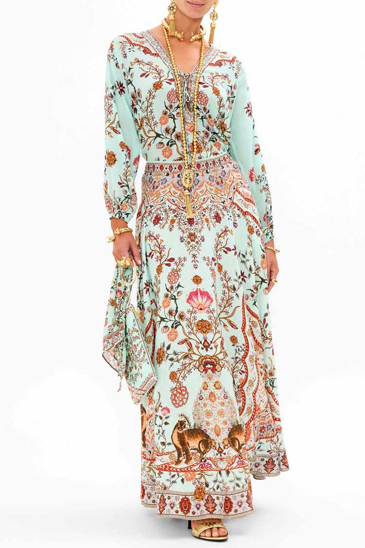 Lace Up Blouse in Weaving Worlds | FINAL SALE