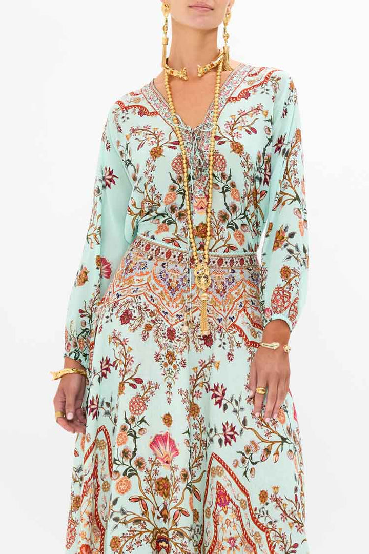 Lace Up Blouse in Weaving Worlds | FINAL SALE