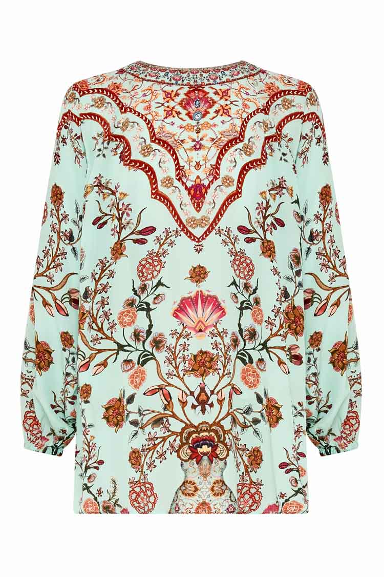 Lace Up Blouse in Weaving Worlds | FINAL SALE